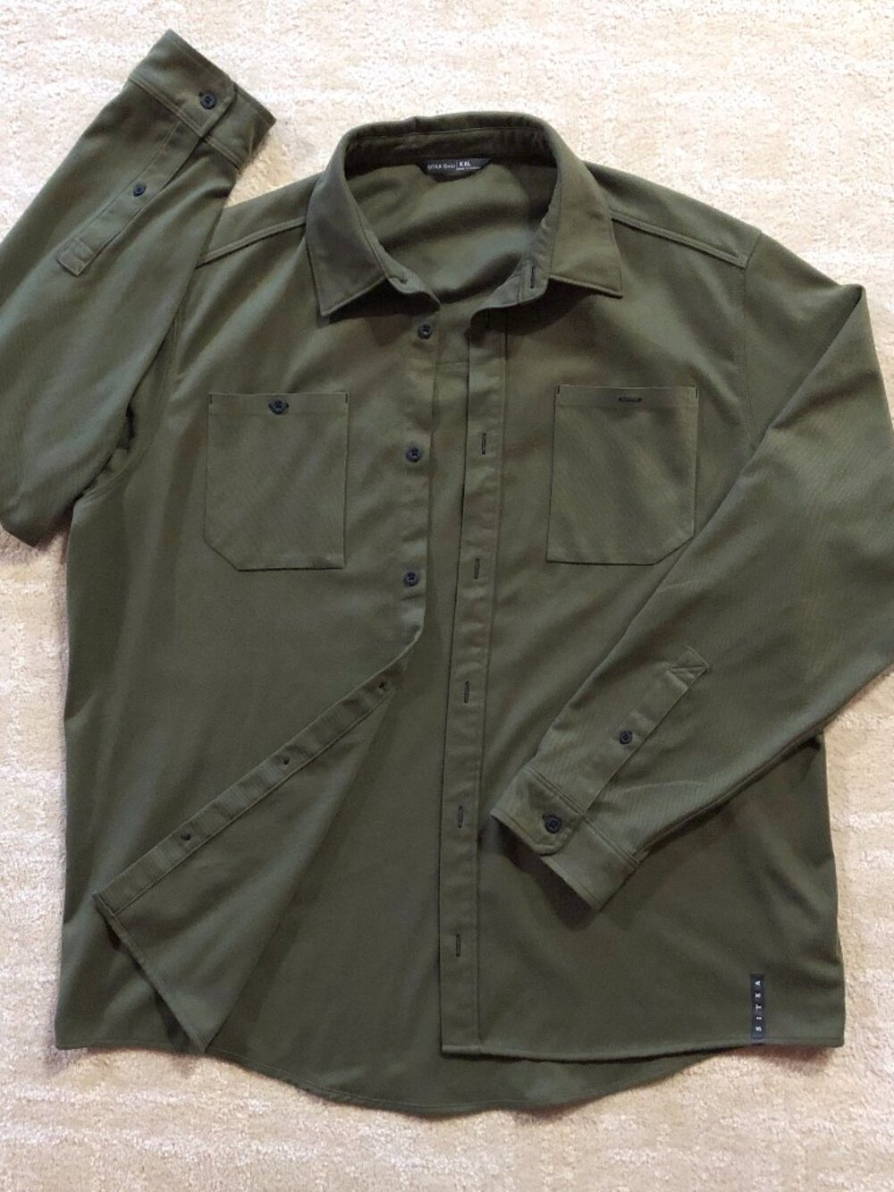 Sitka Gear NWOT Riser Work Shirt Men’s XXL, Olive Green